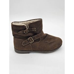 New Material Girl Women's Suede Flip Ankle-Boots Brown Size 11 M